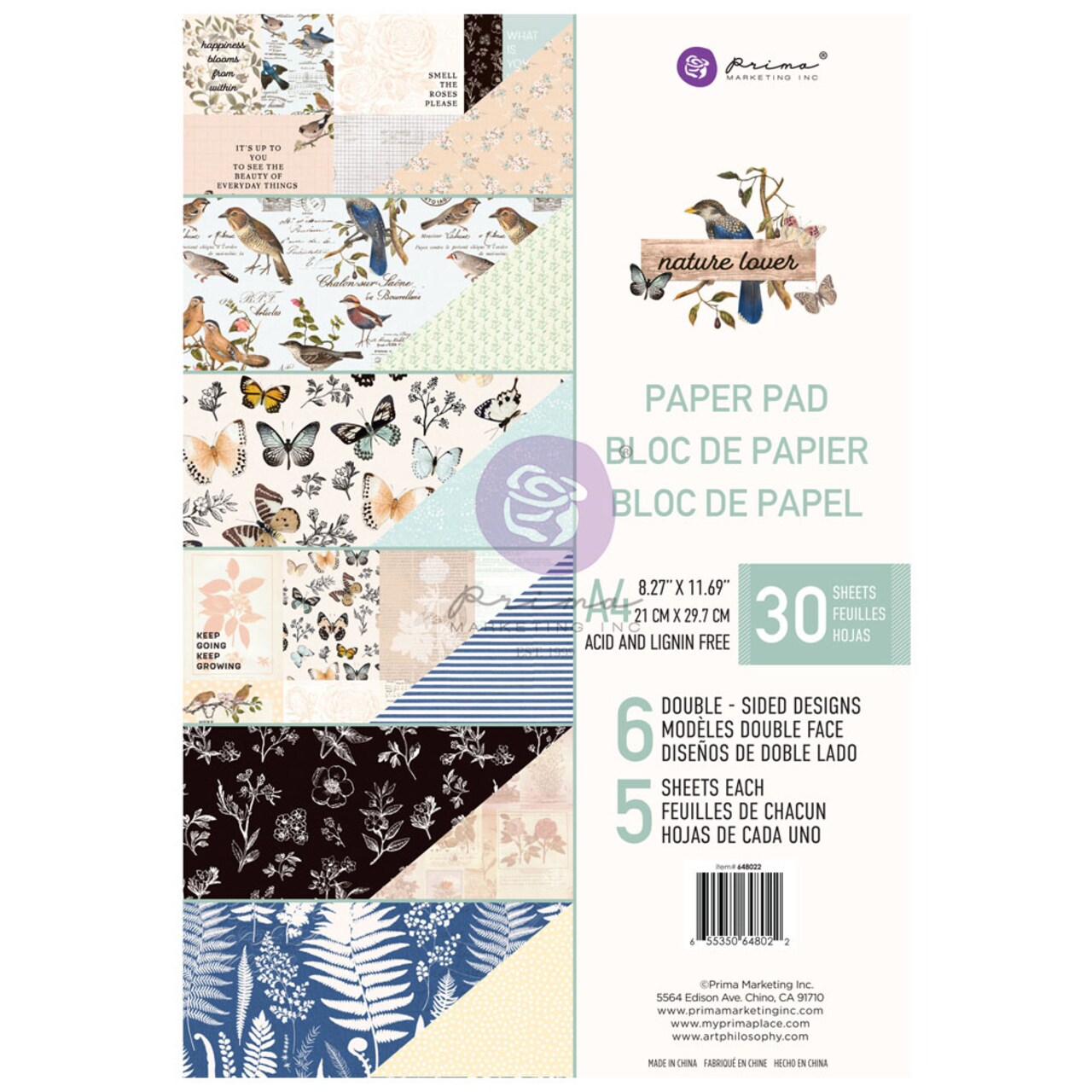 Prima Marketing Inc Nature Lover Collection A4 Paper Pad - 30 Sheets 655350648022
